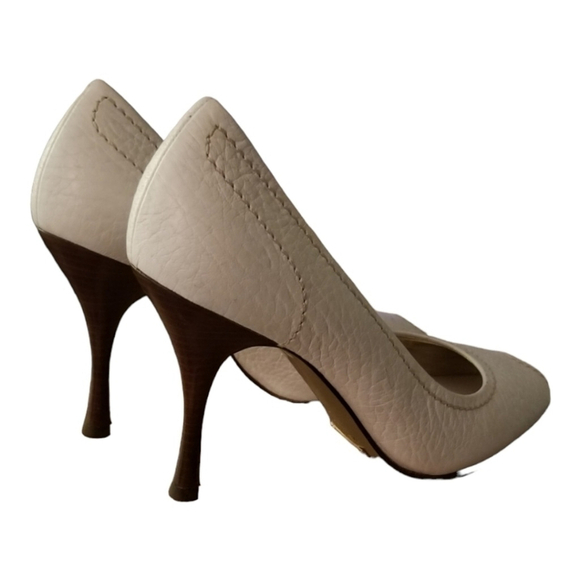 Authentic Dolce & Gabbana Ladies Cream Heels Shoes Size 37 EU /6.5-7 US - Picture 6 of 9